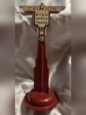 Vintage Marx Tin Litho "High Speed Train" Standing Sign